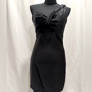 One shoulder satin mini dress